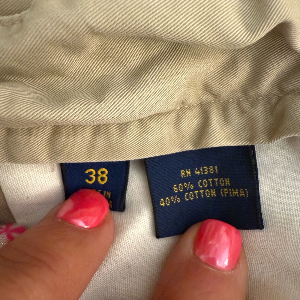 Men’s khaki classic fit polo Ralph Lauren shorts size 38 - Picture 5 of 11